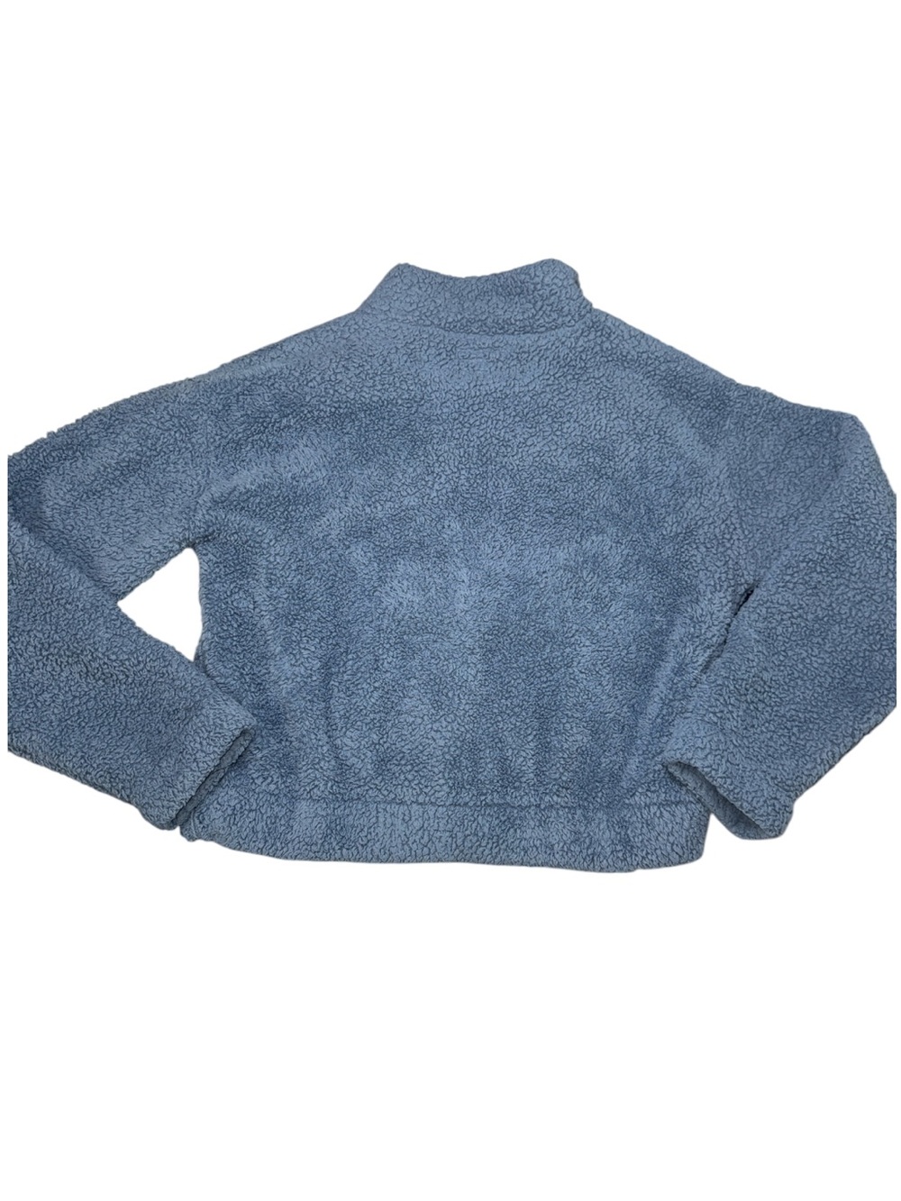 Aeropostale Women’s Small Gray Sherpa Fleece Quarter Zip Pullover - Picture 3 of 5